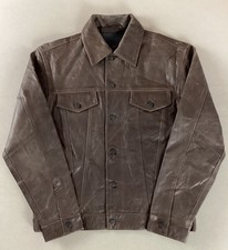 Vintage Leather Trucker Jacket