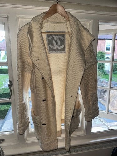 Chanel wool silk blend coat - wool,