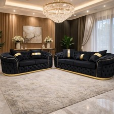 Genova grey velvet sofa - grey,