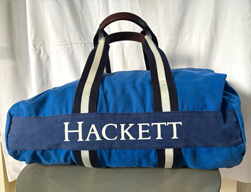 Hackett blue canvas duffle - hackett,