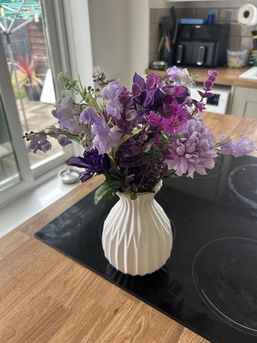 Vase with artificial flowers - artificial,