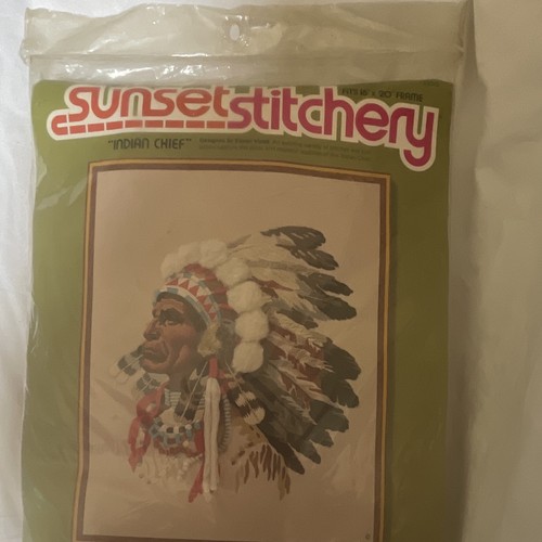 Vintage sunset stitchery - vintage,