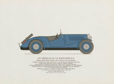 Morgan 4/4 Le Mans Replica (1937) sports car print. George Oliver. Malvern 1967