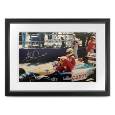 Taxi for Senna 1991 British GP (Pits) signed Nigel Mansell print
