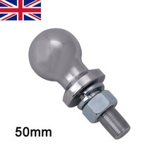 50MM Tow Ball 19MM Threaded Hitch Pin - 2" 3/4" Short Trailer Coupling ATV New=