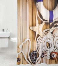 HIGH QUALITY POLYESTER SHOWER CURTAIN | ANTI MOULD | 12 RINGS |BEAUTIFUL DESIGNS