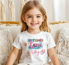 Personalised mermaid t-shirt, toddler tees top, girl clothing
