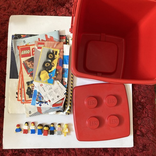 Lego red bucket storage - red,