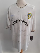 Leeds United Football Club LUFC Strongbow SIGNED Shirt Size XL