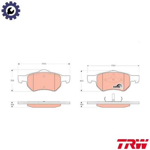 Brake pad set - set,