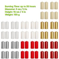 Pillar Candles, pack of 8, 7