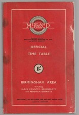 MIDLAND RED BUS TIMETABLE BOOK