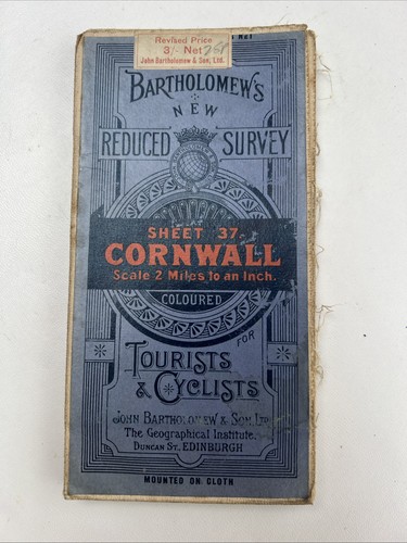 Vintage bartholomews cloth - vintage, map