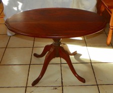 Oval Solid Walnut Coffee Table