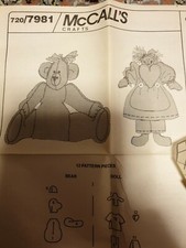 McCalls 7981 Crafts Pattern Bear