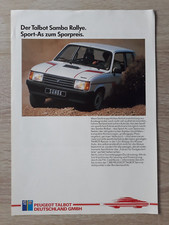 Talbot Samba Rallye Brochure /