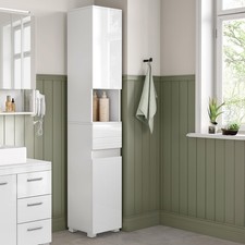 White Slim Tall Bathroom