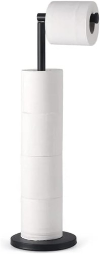 Black toilet roll holder - toilet,