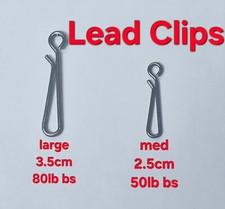 Sea Fishing Quick Change Lead/Bait Snap Rig Clips  25mm 3mm Weight Link