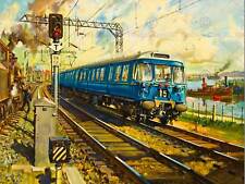 Painting Railway Engine Train Glasgow Helensborough Line Uk Art Print Cc1001