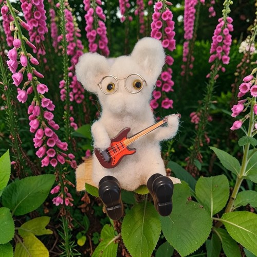 Handmade needle felted white