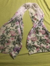 Avon Floral Pink Ivory Scarf