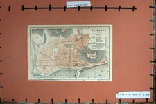 Old Antique Print Map Spain