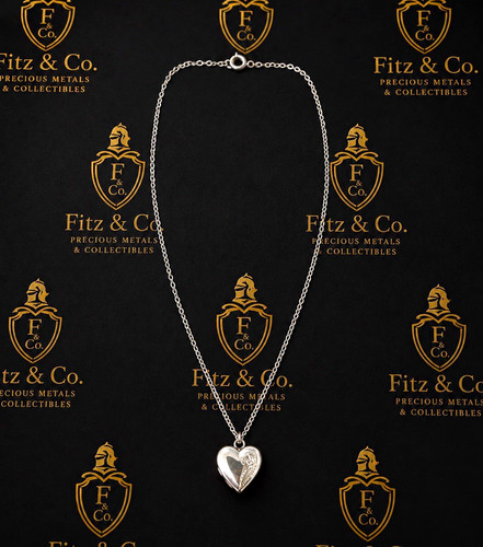 Sterling silver heart - silver,