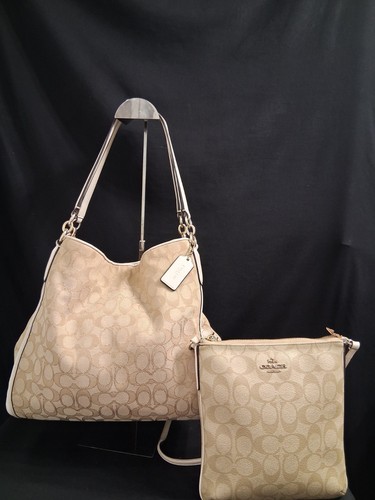 Coach edie white beige - coach, white/