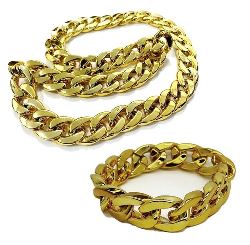 Gold chain necklace - gold,