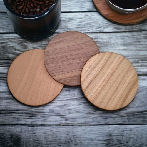 Round wooden placemats - placemats, with