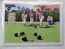 A Nice Game of Bowls Greeting Card - Lawn Bowls Sport Art 8"x6"