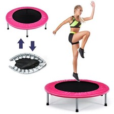 Foldable Fitness Mini Trampoline Jumping Bed Exercise Bouncer Home Gym Sports