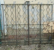 Metal security grille for patio doors