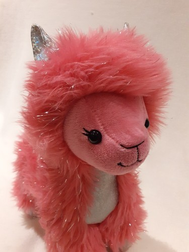 Build bear pink fluffy llama - bear,