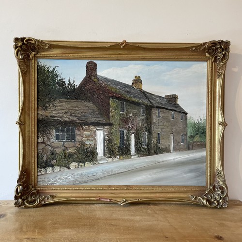 Vintage stone cottage house - cottage,