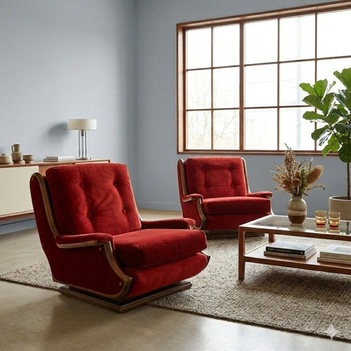 Vintage armchairs painted - armchairs,