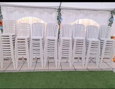 Bistro white chair, 6ft