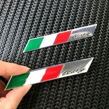 2x 3D Metal Italy Italian Flag