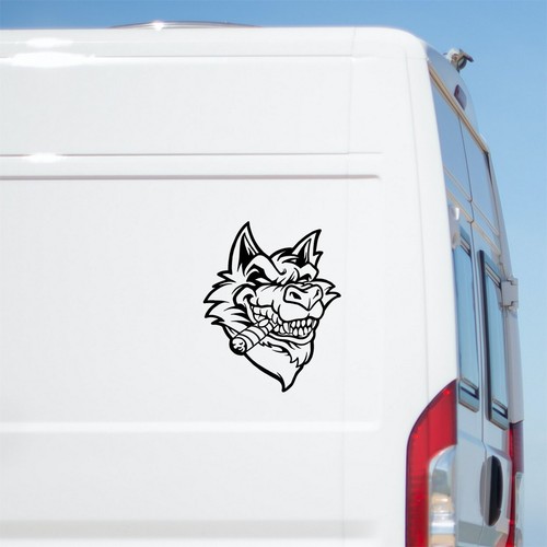 Angry wolf sticker - sticker, car