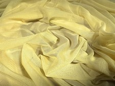 Power Mesh Net Stretch Spandex Fabric, Per Metre - Plain - Yellow