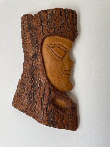 Vintage hand carved wooden - carved,