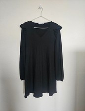 Black Frilly Shoulder Dress