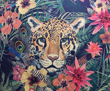 Printed velour velvet