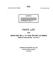 Triumph Parts Manual Book TRW