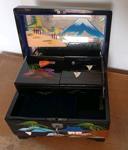 Vintage black lacquer hand - lacquer,
