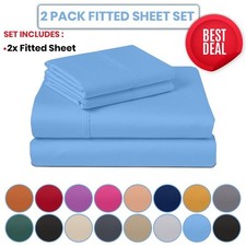 2 Pack Fitted Sheet 40cm Deep