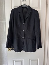 Next Ladies Black Blazer Jacket Wool Blend  UK 10 Buttons