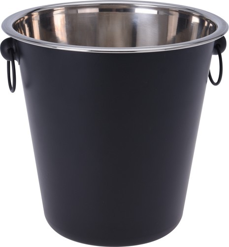 Black ice bucket - bucket, handles