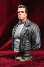 Painted Bust of Arnold Schwarzenegger as, Terminator 2 in 250mm large scale